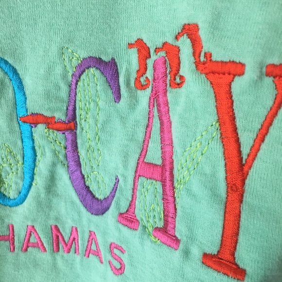 🧩VTG 80s embroidered Coco cat Bahamas tank top - Picture 5 of 8